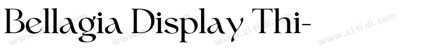 Bellagia Display Thi字体转换